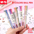 Et 6Colors dans un stylo à balle promotionnelle à un stylo multi-fonctionnel pour les fournitures d&#39;étudiants